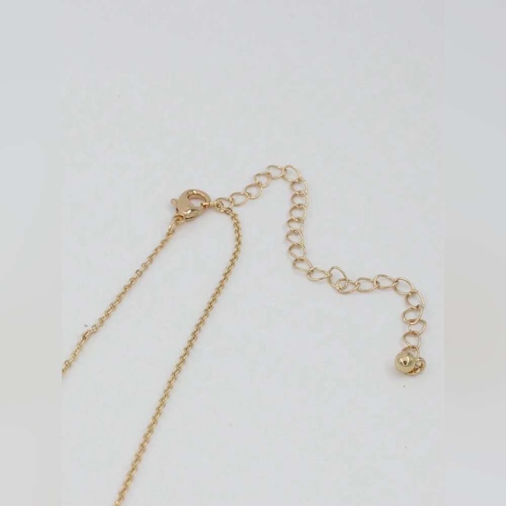 Gold tone yeehaw cursive scripture country western cowgirl rodeo necklace - Picture 7 of 11